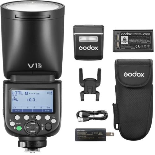 GODOXGODOX V1 PRO N 閃光電球 閃光電球 Nikon相応う 76WS TTL ラウンド尖端