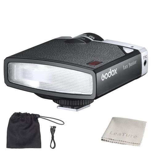 Godox Lux Junior レトロ クリップオンストロボ フラッシュ スピードライト GN12 色温度6000K 焦点距離28mm Canon Nikon Sony Olympus Fujifilmカメラに対応