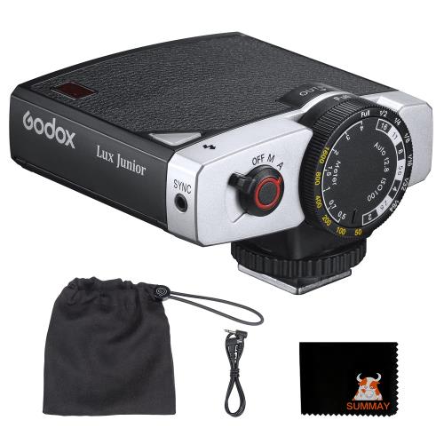 Godox Lux Junior レトロカメラフラッシュ 自動フラッシュと手動フラッシュモード付き キヤノン、ニコン、富士、オリンパス、ソニーなど、さまざまなカメラと互換性があります