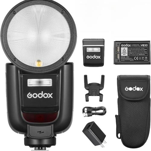 GODOXGODOX V1 PRO F 閃光電球 閃光電球 富士フイルム相応う 76WS TTL ラウンド尖端