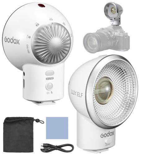 Godox LUX ELF レトロカメラフラッシュ ユニバーサルポータブルオンカメラフラッシュカメラスピードライト 5座標軸力強さ足取り 内蔵蓄電池 Type-C申し受ける有線テレビ付き添い人 Canon Sony Nikon 写真機相応う