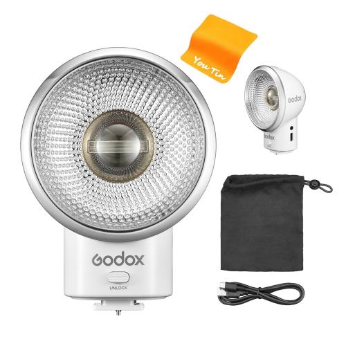 GodoxGODOX LUX Elfレトロカメラフラッシュ、リフレクター内蔵 独居室内蔵 申し受ける式Type-C 色熱度自然調整：6000K±200K 5座標軸最終生産物自然調整能力のある（1/16-1/1）Canon、Sony相応う 、ニコン、フジ 余分の物ブランド名写真機