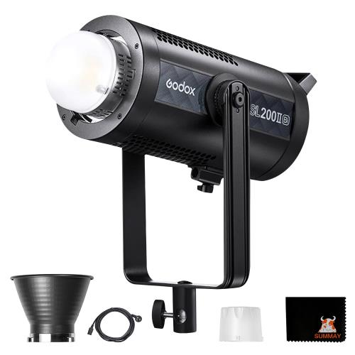 GODOX SL200IIBiバイカラービデオライトボーエンズマウント2800K-6500K 39200Lux@ 1m CRI96 TLCI97サイレントモード9プリセット照明効果ライブブロードキャスト、ショートビデオ、ポートレート写真用の連続ライト 52,522円