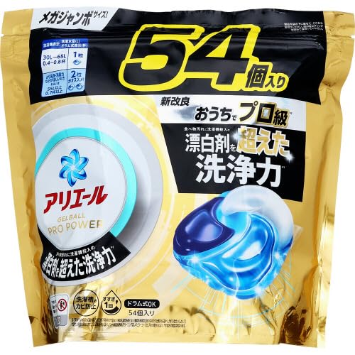 アリエール 洗濯洗剤 ジェルボール PRO POWER つめかえ メガジャンボサイズ 54個