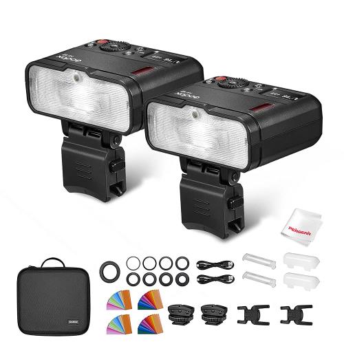 Godox MF12-K2 マクロ命令閃光電球 2点火装置一揃いの道具 オフカメラ TTL フラッシュスピードライト 12W、2.4G 無線電話取り締まる、TTL/M 流行り物、内蔵 3.7V/6.29W 蓄電池、Nikon、Sony、Canon、Fuji、Olympus、Panasonic と取り替えっこ性あり