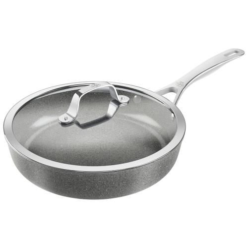 Ballarini バッラリーニ「 サリーナ 陶器 深型フライパン 28糎 瑠璃蓋付 イタリア製 」 IH相応う PFAS無償性 陶器 上塗り 日本置き目売りわたす品 Z1030-843