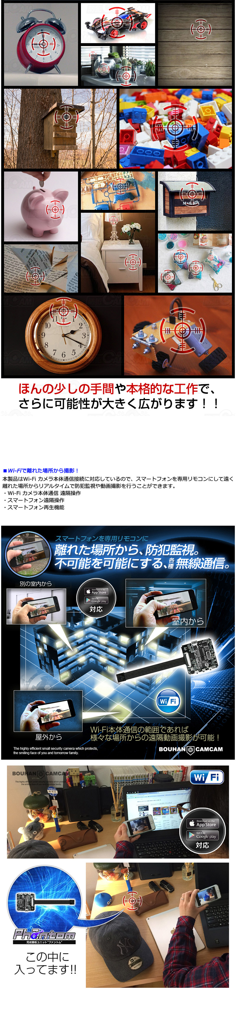 小型カメラ 防犯カメラ 基盤ユニットカメラ mc-ut004 防犯カムカム