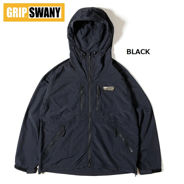 GRIP SWANY ブラック マウンテンパーカー GRIP SWANY パーカー SWANY（グリップスワニー）/ キャンプ サル