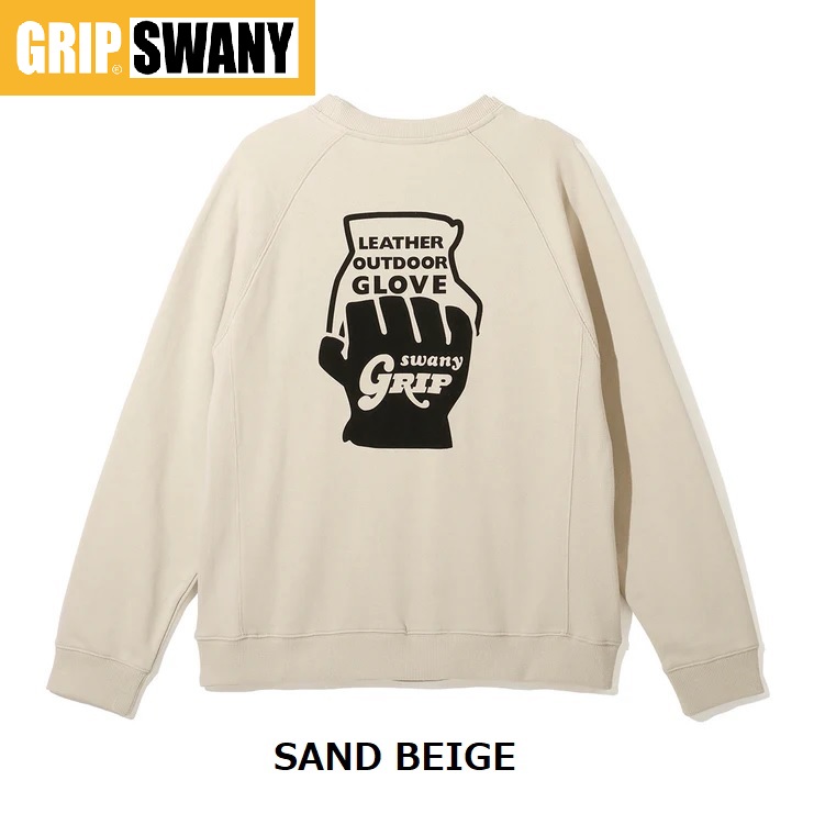 GRIP SWANY ( グリップスワニー ) 【 GSMCT-133 】 GS AZUMA CREW NECK | シャツ | Tシャツ | バックプリント | 長袖 | アパレル | コットン100% | 裏毛 | ロゴ | シンプル | オシャレ | ぐりっぷすわにー｜FIELD SEVEN 8,833円