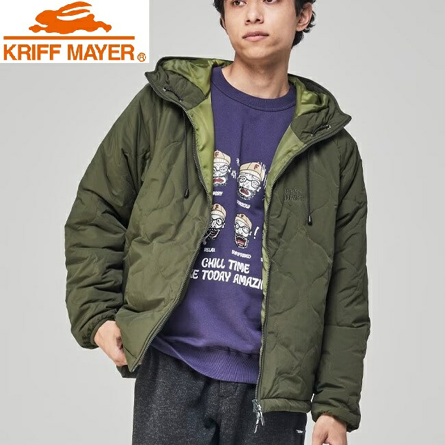 【 SALE 】KRIFF MAYER ( クリフメイヤー ) キルティングフードジャケット | MENS | メンズ | 2525105 | ジャケット | アウター | フード | 防寒 | 暖かい | 冬 | シンプル | オススメ | キルティング | 軽い | くりふめいやー｜FIELD SEVEN