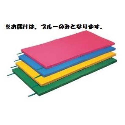 カラーマット 三和体育 SANWA TAIKU S-9218 軽量2ツ折カラーマット スベリ止付 90×180×4 （ブルー） (SWT)【36CE】