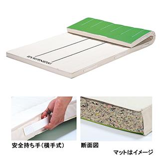 カラー体操マット エバニュー EKM408 5cm厚指導ライン入りマットすべり止付90×180×5 (ENW)【36CE】
