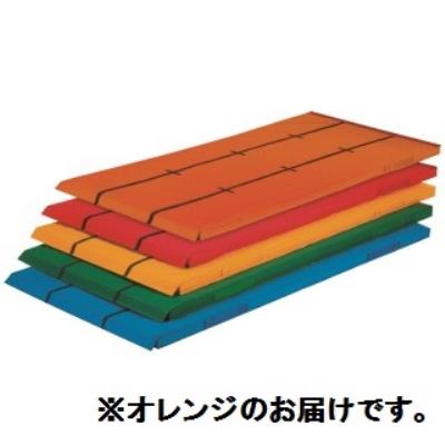カラー体操マット エバニュー EKM069-200 軽量指導ライン入連結エコマット オレンジ (ENW)【36CE】