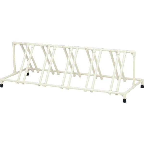 楽天市場】エバニュー 一輪車ラック 一輪車ラック片面式7台掛 EKD118