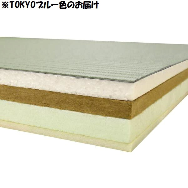柔道用畳 エバニュー EKR035-791 柔道畳軽量（1×2）すべり止付 TOKYOブルー (ENW)【36CE】