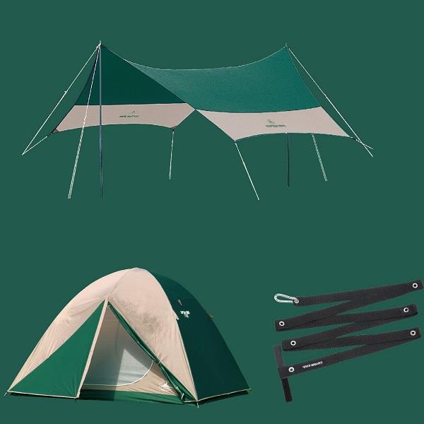 テント セット タープ セット キャンプ UZ-13230 GREEN PACKAGE CSドームテントandタープセット＋ 【CAG】【36CE】