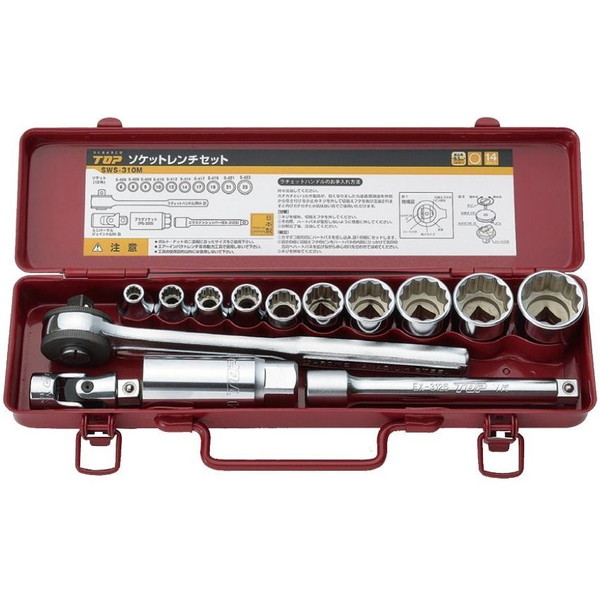 ソケットレンチ 工具 TOP SWS-310M ソケットレンチセット(差込角9.5mm) 【TOP】【36CE】｜Field Boss 店 14,723円