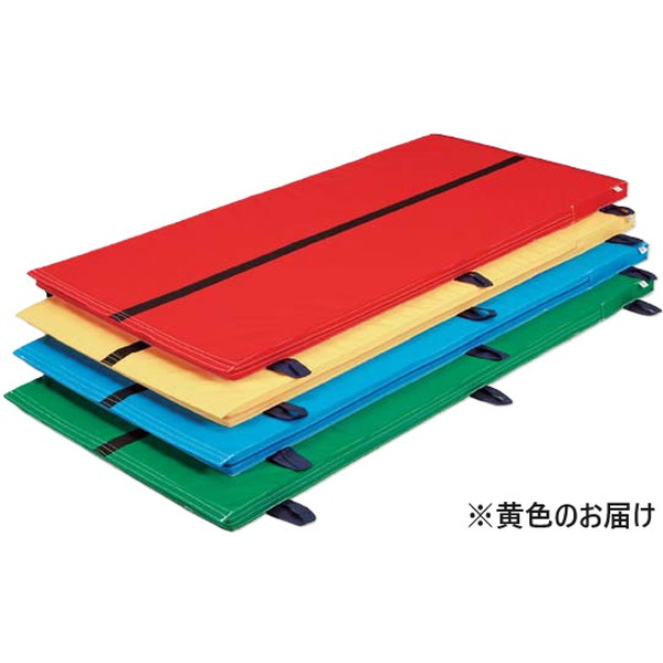 マット 体操マット 運動マット K-4728-YL 軽量エコカラーマットライン入 黄 【KNY】【36CE】