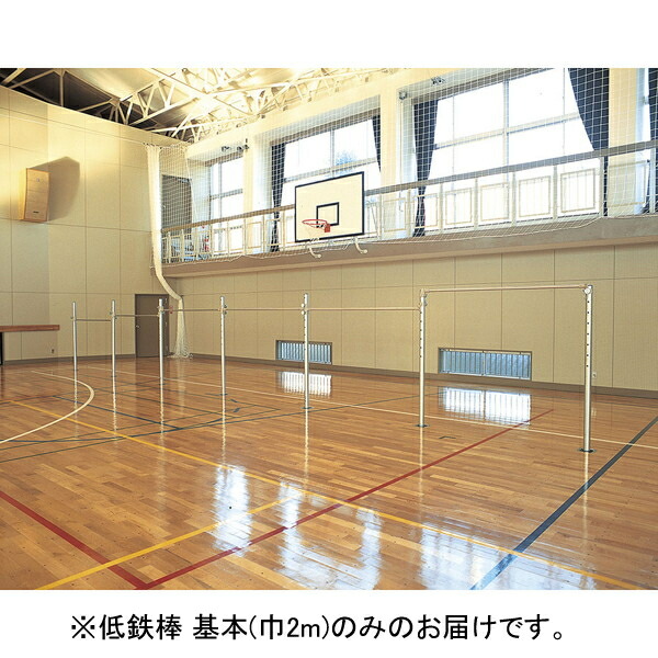 鉄棒 低鉄棒 体育館 S-8597 体育館用低鉄棒 基本 巾2m 【SWT】【36CE】