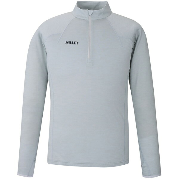 Ｔシャツ 長袖 シャツ UBIC WOOL ZIP LS M SILVER 【JSM】【36CE】｜Field Boss 店