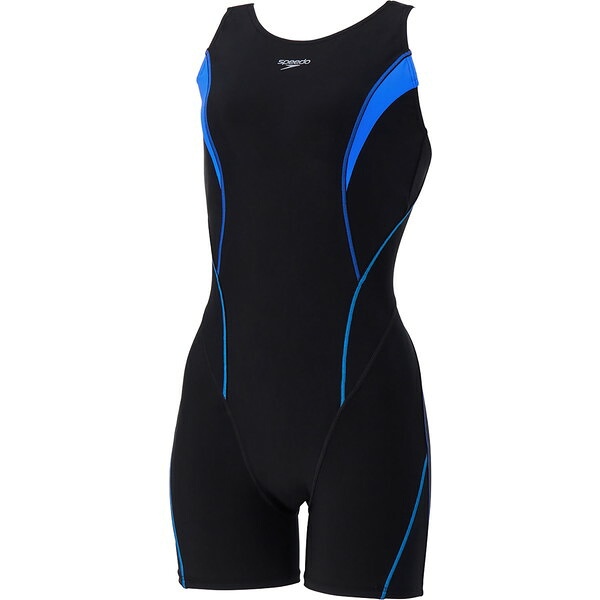 水着 スイムウェア 競泳 Feel Up Loosen Half Kneeskin ブラック×ブルー 【JSS】【36CE】