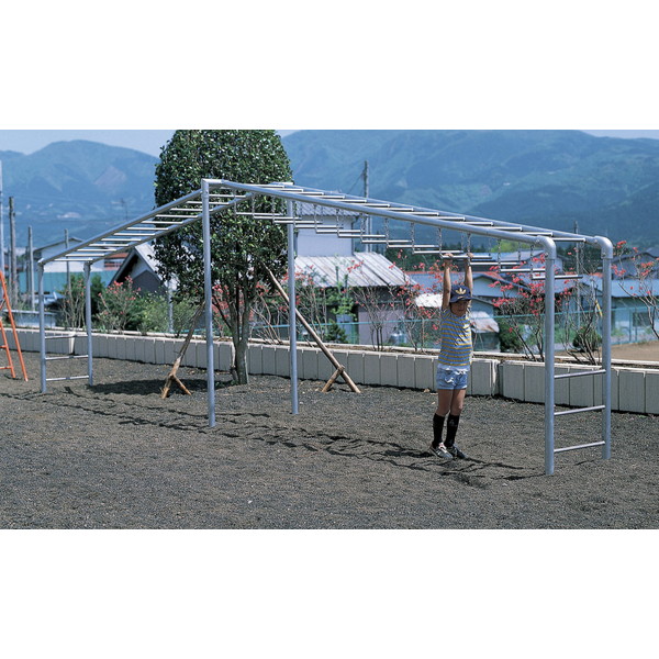 遊具 雲梯 山型 D-644 吊棒付山型雲梯 【AKB】