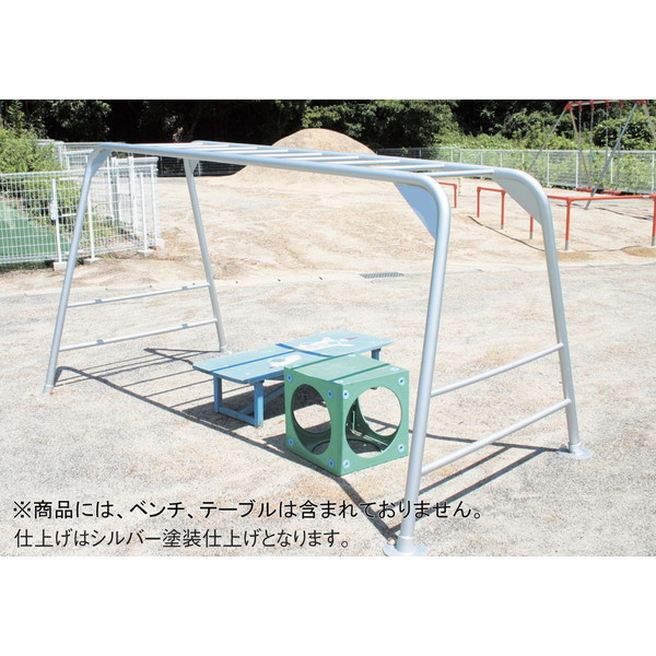 遊具 雲梯 据置式 S-552 ステンレス斜雲梯 据置式 【AKB】|Field Boss 店