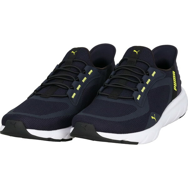 シューズ スニーカー 靴 SOFTRIDE フレックス レース EASE IN ALT ワイド New Navy-Lux Lime-PUMA Black 【JSP】