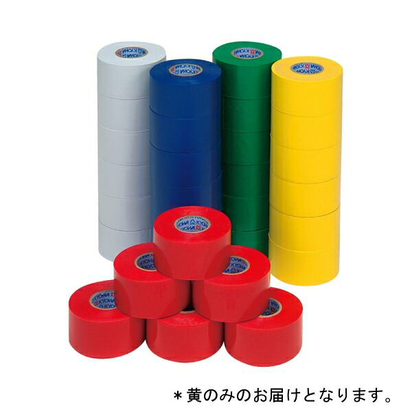 ラインテープ エバニュー EKA059-400 ラインテープ40V（6巻入） (黄) (ENW)【36CE】