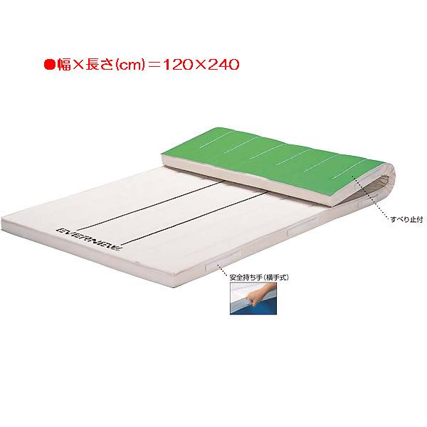 カラー体操マット エバニュー EKM402 6cm厚指導ライン入りマットすべり止付（枚） (ENW)【36CE】