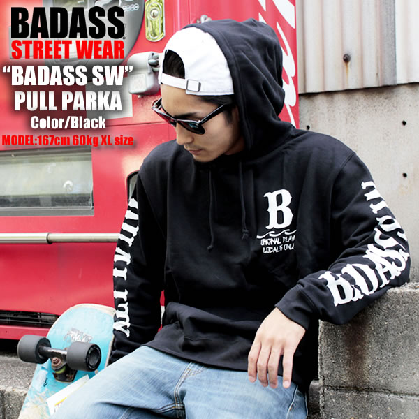 楽天市場】大人気！！待望の再入荷！BADASS バダス プルパーカー