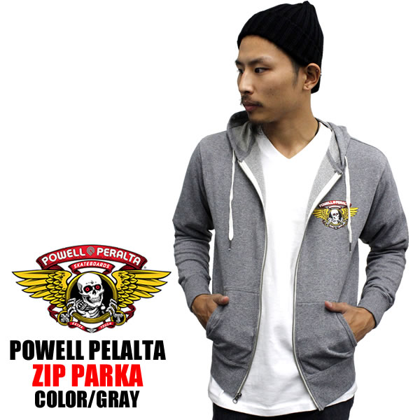 新しいコレクション Powell Peralta パウエル ペラルタ ジップパーカ Wing Ripper Ziphoodie ウイングリッパー 灰 スケーター 歴史 スケートボードブランド メンズ ファッション あす楽 アメカジ ストリート ルード スケート スーパー割 公式 Belladentestetic Com