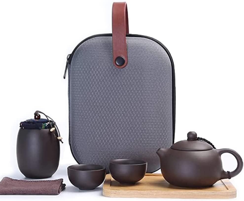 茶器セット 旅行ティーセット 携帯用 旅行 収納バッグ付き 陶器 急須 湯呑セット マルチ ティーセット 茶器 茶皿 茶器乾燥ティートレー 旅行ティーセットーカップシンプルな和風 陶器 ティーポット｜フィールド雑貨店