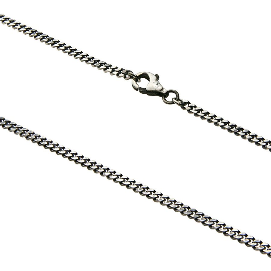【FIGMART】シルバー925 チェーン メンズ【c0003】幅2mm キヘイシルバーチェーン 喜平 燻し仕上げ シルバーネックレス 送料無料|シルバーアクセサリーFIGMART