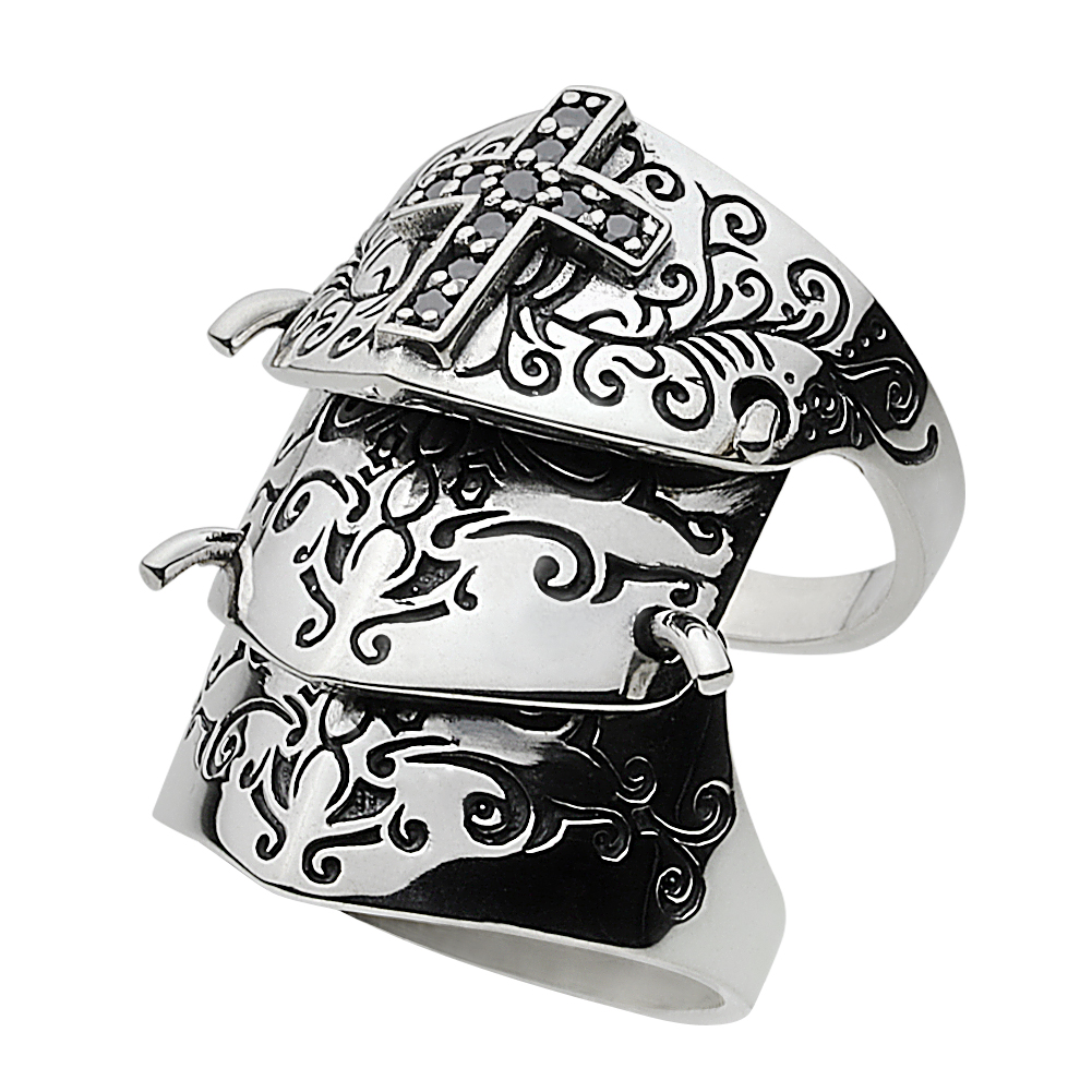 楽天市場】si 中世甲冑鎧 アーマーリング メンズ シルバー925