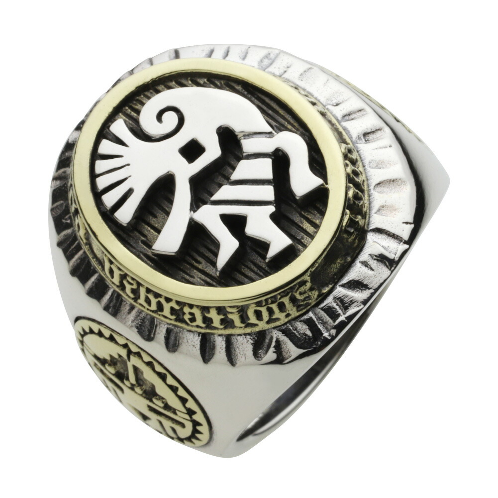 ナバホ ココペリ スターリングシルバーリング L.BENNETT 11号 ナバホ