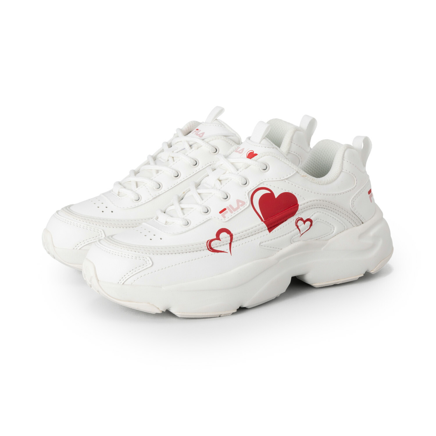 在庫限り outlet / 処分特価品 FUFW25078127RAYTONA HEART WHITE/HEARTカジュアルスニーカー 厚底 ハート画像