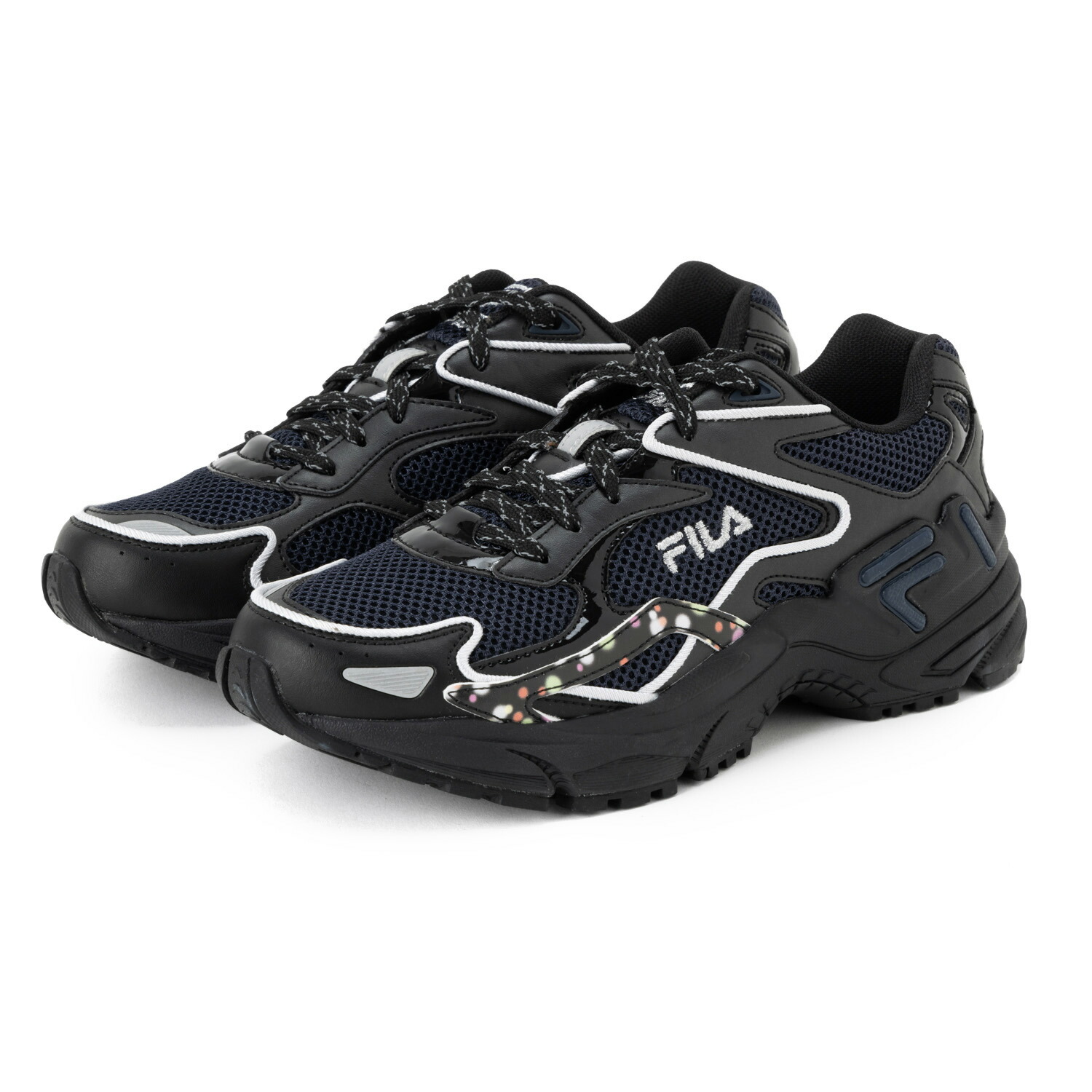 在庫限り outlet / 処分特価品 USS25026009FILA CATAPULT F-CITY BLACK/NAVY/SILVERレディース メンズ ユニセックス スニーカー FILA フィラ 厚底画像
