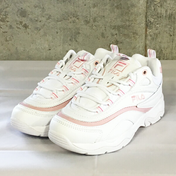 fila ray white pink