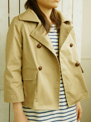 楽天市場 型紙 ショートトレンチジャケット型紙 初心者レシピ付き Filer