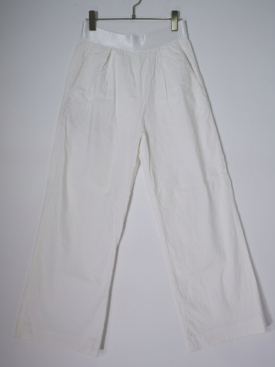 Deuxieme Classeドゥーズィエムクラス 2023SS Stretch twill タックパンツ【LPTA81104】【ホワイト】【36】【中古】【沖縄.離島以外 送料無料】【DM260303】