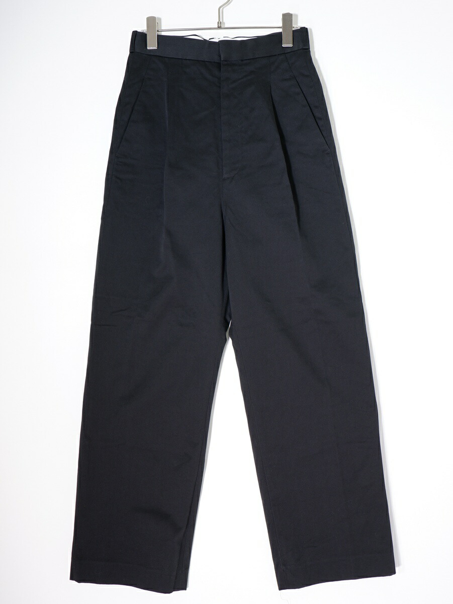 6ROKU BEAUTY＆YOUTHロク 2025SS コットン チノ パンツ ブラック(タックパンツ)【LPTA81106】【ブラック】【34】【中古】【沖縄.離島以外 送料無料】【DM260303】 6,268円