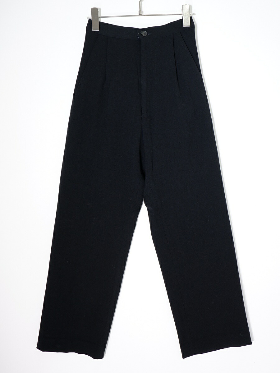 Yohji Yamamotoヨウジヤマモト ウールストレッチ ハイウエストタックパンツ【LPTA82306】【ブラック】【XS】【中古】【沖縄.離島以外 送料無料】【DM260609】｜ブランド古着の買取販売 渋谷FILT 15,016円