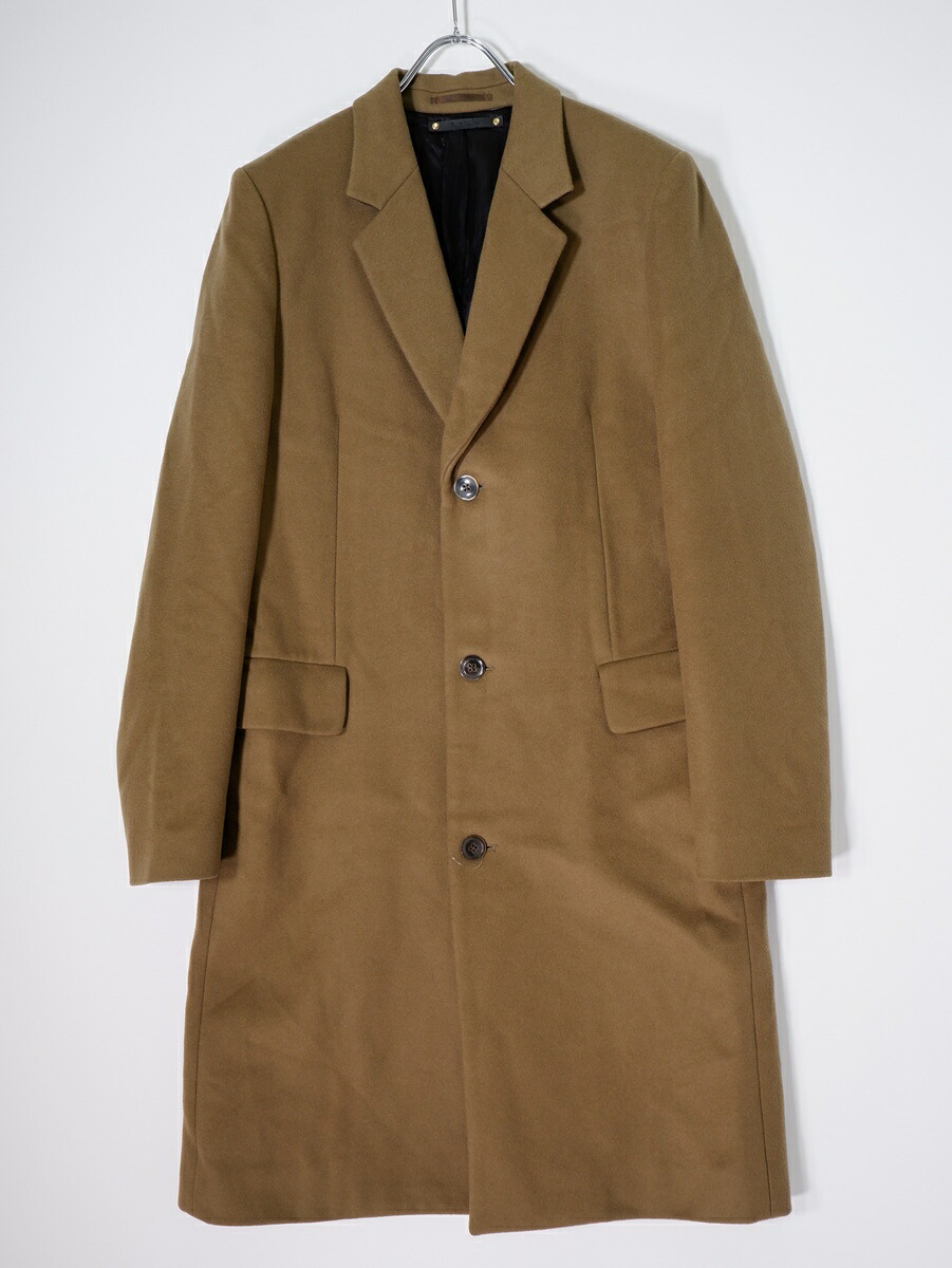 Paul Smithポールスミス BEAVER MELTON SINGLE CHESTER ビーバーメルトン シングルチェスターコート【MCTA80906】【カーキベージュ系】【L】【中古】【沖縄.離島以外 送料無料】【DM260210】 21,146円