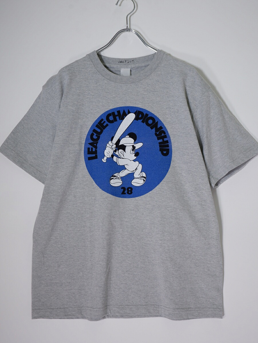 JACKSON MATISSEジャクソンマティス 2026SS LEAGUE CHAMPIONSHIP MickeyMous ティーシャツ新品【MTSA81908】【薄墨色】【L】【未当て嵌める】【沖縄.離島以外 貨物輸送無料】【DM260507】 Tシャツ・カットソー-トップス-メンズファッション