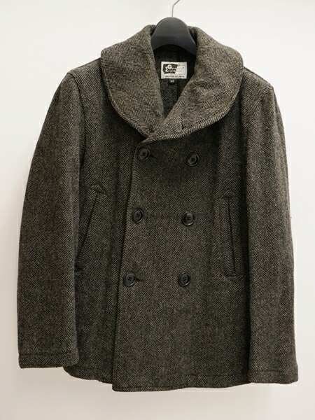 ブランド古着の買取販売 Engineered 中古 2点以上同時購入で送料無料 Dm Mcta Engineered Xs Pea Pea Jacketツイードウールショールカラーpコート チャコール系 渋谷filt Garmentsエンジニアードガーメンツ