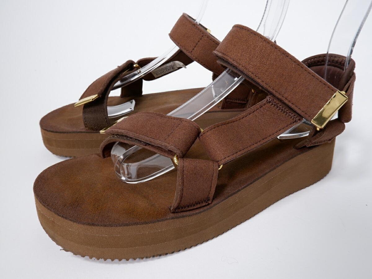 SUICOKEスイまかない方 L\u0027Appartementアパルトモン別注Strap Sandalストラップサンダル【LFWA80511】【赤銅色|ゴールド】【US6(24糎)】【中古】【沖縄.離島以外 貨物輸送無料】【DM260310】 サンダル-その他