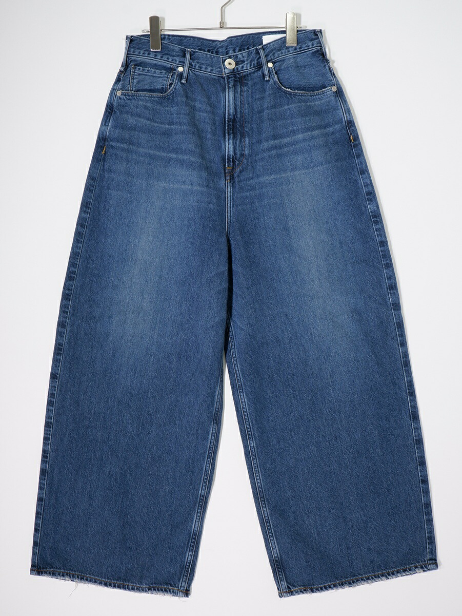 UPPER HIGHTSアッパーハイツ L'Appartementアパルトモン購入2025SS WIDE DENIM(ワイドデニムTHE LINA FEATHER DB w/t)【LDNA79813】【ブルー】【26】【中古】【沖縄.離島以外 送料無料】【DM251111】