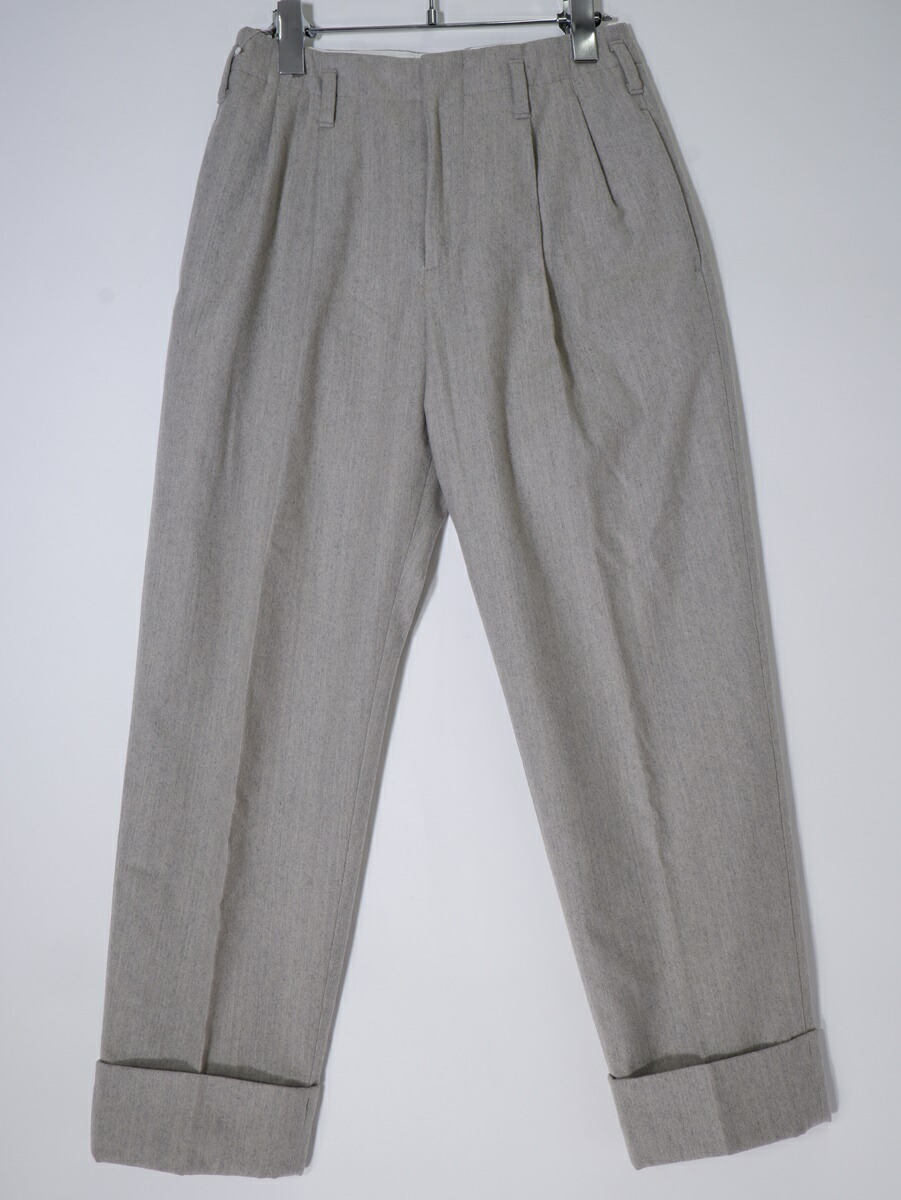 MARGARET HOWELL コットン ツイル ストレート パンツ スラックス HIGH TWIST COTTON TWILL TROUSERS | MARGARET HOWELL