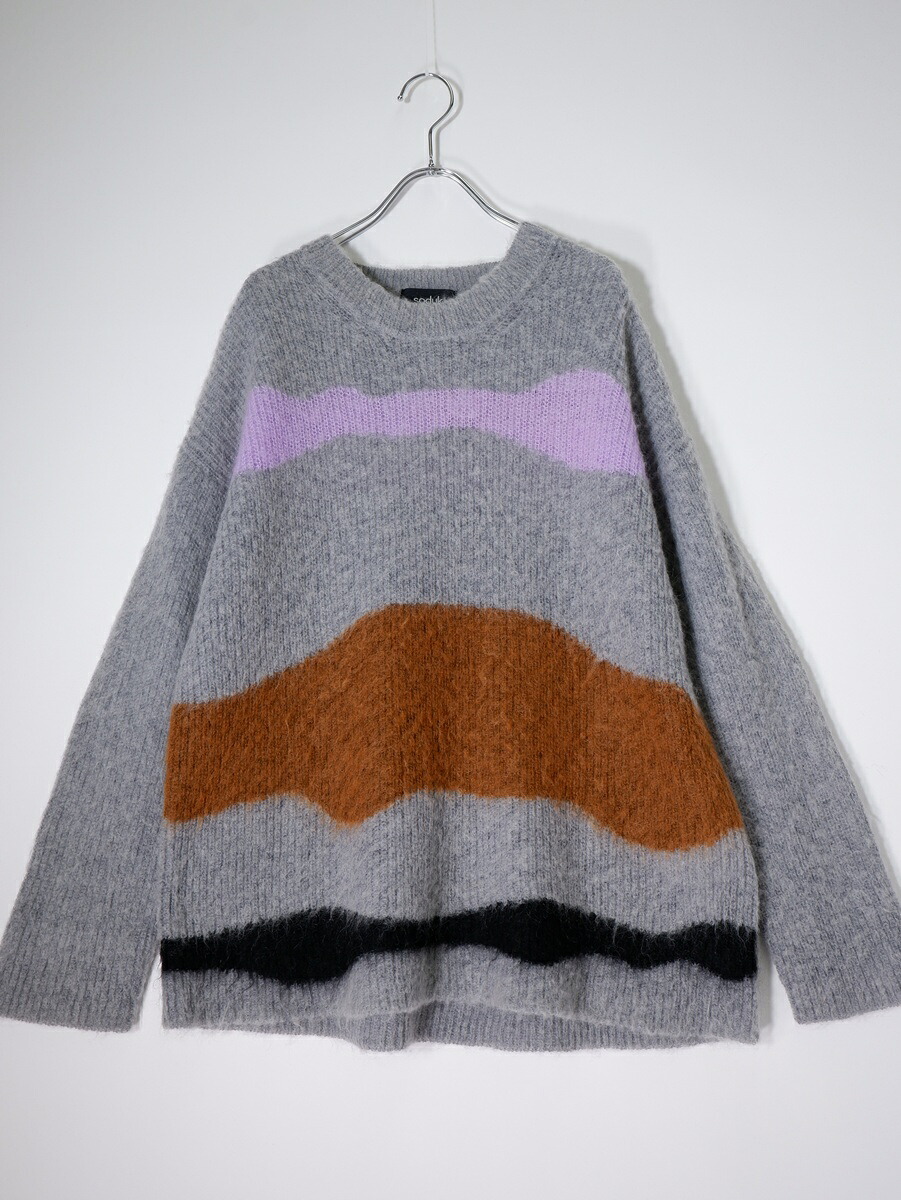 sodukスドーク drawing knit top ドローイングモヘヤニット【LKNA80720】【grey 】【フリー】【中古】【沖縄.離島以外 送料無料】【DM260120】 11,604円